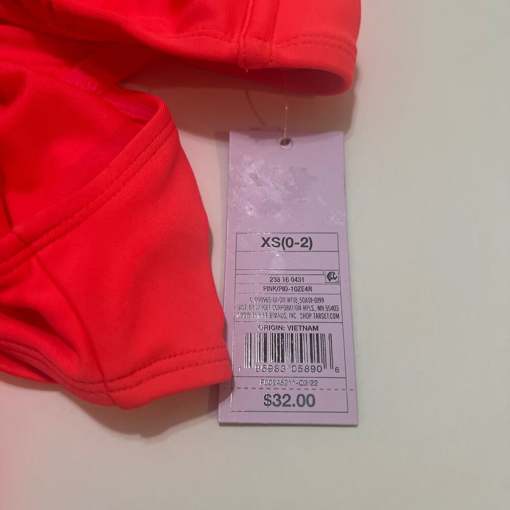 Wild Fable Cross Front Halter One Piece Swimsuit Coral NWT Size XS - Picture 6 of 6